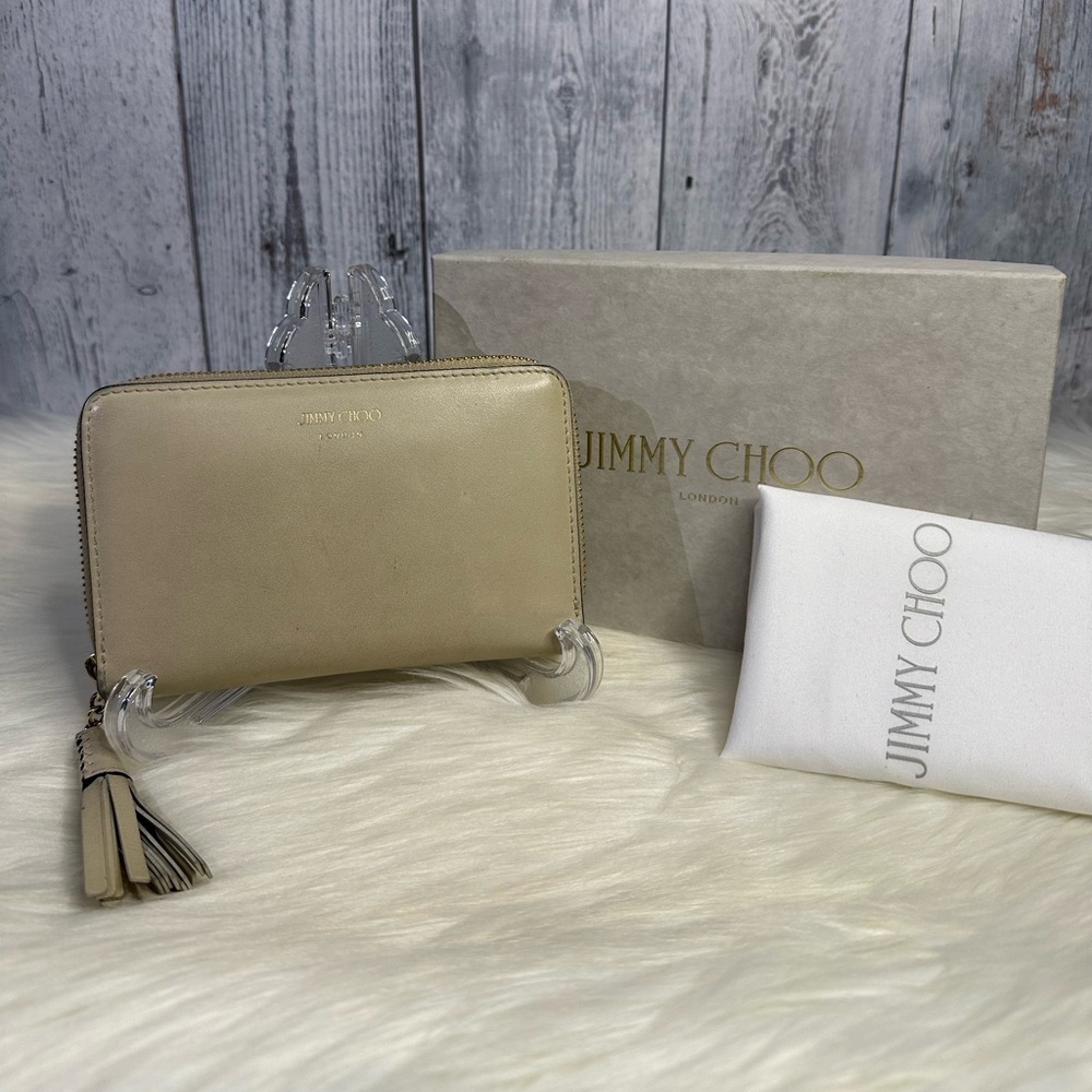 JIMMY CHOO leather zip wallet in medium size